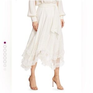 Zimmermann Cream Sheer Skirt